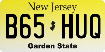 NJ license plate B65HUQ