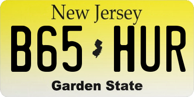 NJ license plate B65HUR