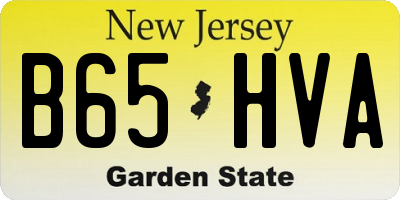 NJ license plate B65HVA