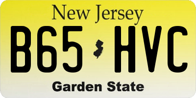 NJ license plate B65HVC