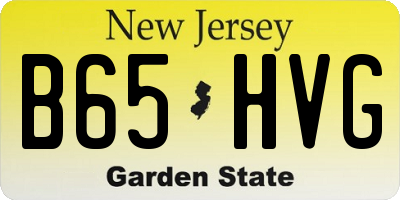 NJ license plate B65HVG