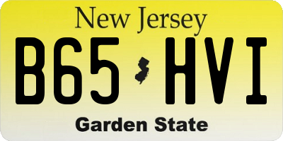 NJ license plate B65HVI