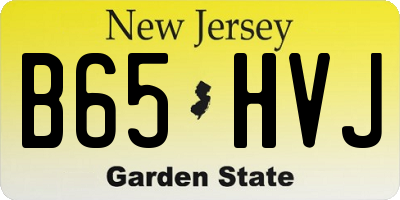 NJ license plate B65HVJ