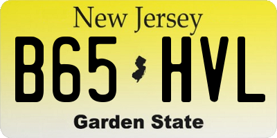 NJ license plate B65HVL
