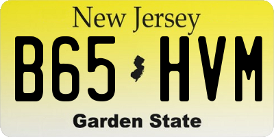 NJ license plate B65HVM