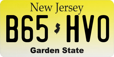 NJ license plate B65HVO
