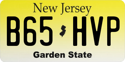 NJ license plate B65HVP