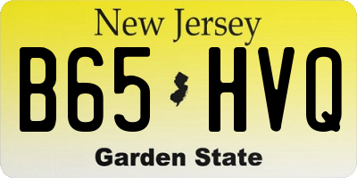 NJ license plate B65HVQ