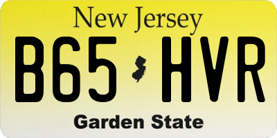 NJ license plate B65HVR
