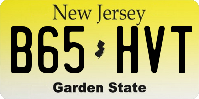 NJ license plate B65HVT
