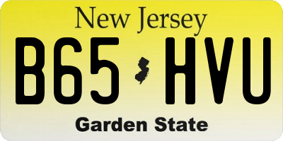 NJ license plate B65HVU
