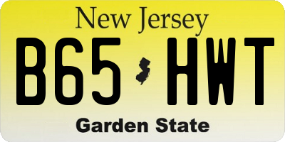 NJ license plate B65HWT