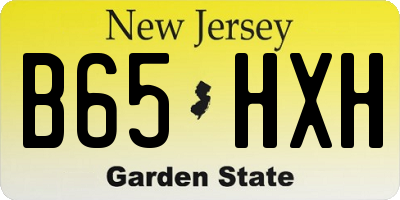 NJ license plate B65HXH