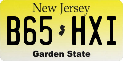 NJ license plate B65HXI