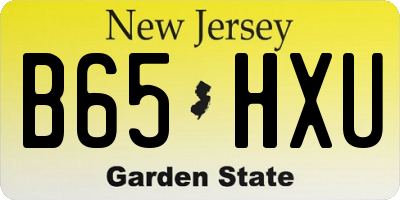NJ license plate B65HXU