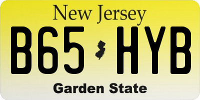 NJ license plate B65HYB