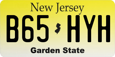 NJ license plate B65HYH