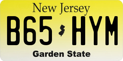 NJ license plate B65HYM