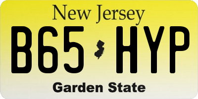NJ license plate B65HYP