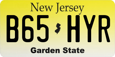 NJ license plate B65HYR