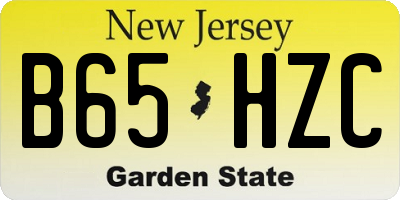 NJ license plate B65HZC
