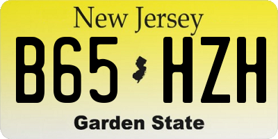 NJ license plate B65HZH