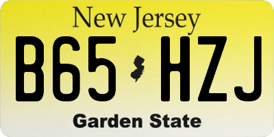 NJ license plate B65HZJ