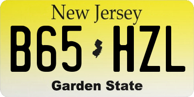 NJ license plate B65HZL