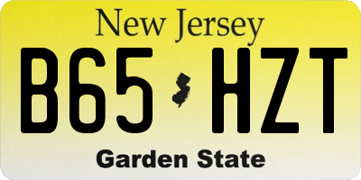 NJ license plate B65HZT