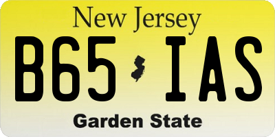 NJ license plate B65IAS