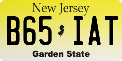 NJ license plate B65IAT