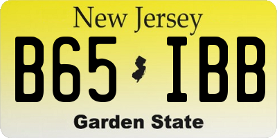 NJ license plate B65IBB