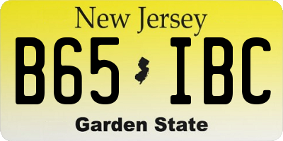 NJ license plate B65IBC