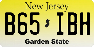 NJ license plate B65IBH