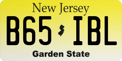 NJ license plate B65IBL