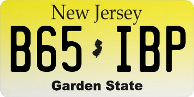 NJ license plate B65IBP