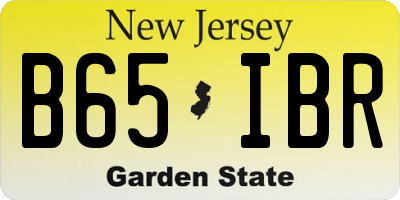 NJ license plate B65IBR