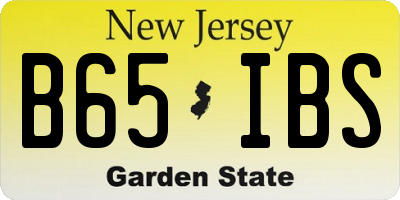 NJ license plate B65IBS