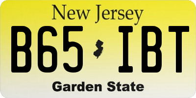 NJ license plate B65IBT