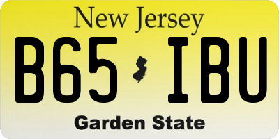 NJ license plate B65IBU