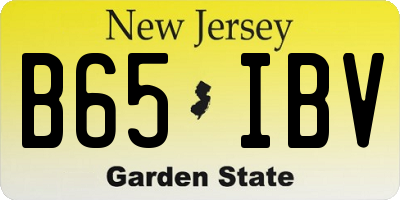 NJ license plate B65IBV