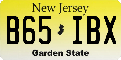 NJ license plate B65IBX