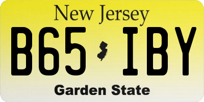 NJ license plate B65IBY