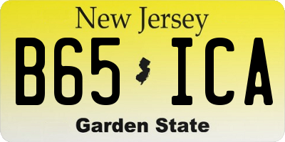 NJ license plate B65ICA