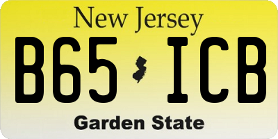 NJ license plate B65ICB