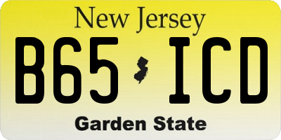 NJ license plate B65ICD