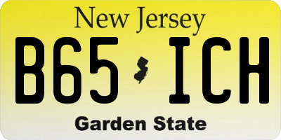 NJ license plate B65ICH