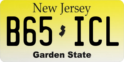 NJ license plate B65ICL