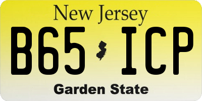 NJ license plate B65ICP
