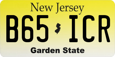 NJ license plate B65ICR